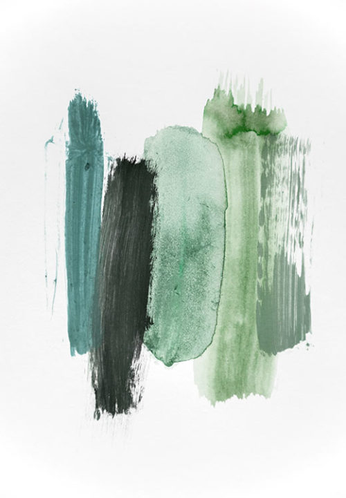 Abstract Aquarelle - Green Shades of the WOODS - Studio Nahili Abstract Aquarelle - Green Shades of the WOODS - Studio Nahili