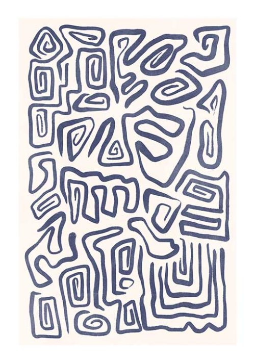Blue Scribbles