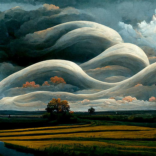 Curved Clouds 1 - Winnie Møller Curved Clouds 1 - Winnie Møller