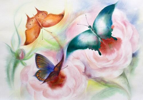 Butterflies and Peonies - Natalia Galnbek Butterflies and Peonies - Natalia Galnbek