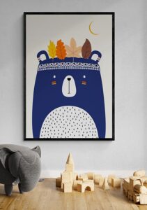Cute Blue Little Bear - Kubistika Cute Blue Little Bear - Kubistika