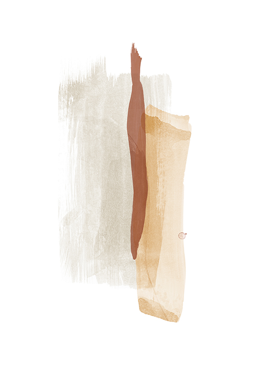 Brush Strokes No. 2 Earth Tones - Nouveau Prints Brush Strokes No. 2 Earth Tones - Nouveau Prints