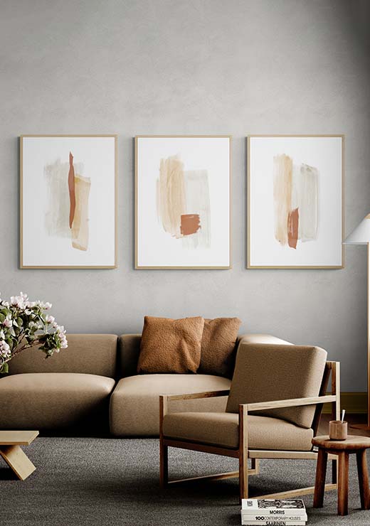 Brush Strokes No. 2 Earth Tones - Nouveau Prints Brush Strokes No. 2 Earth Tones - Nouveau Prints