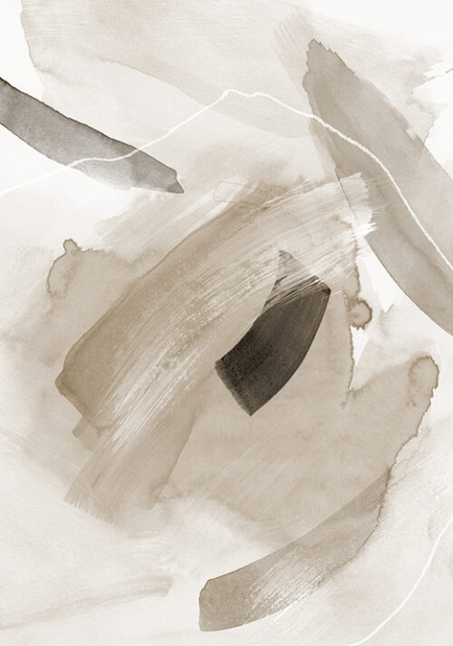 Brush Strokes No. 5 Neutral Tones - Nouveau Prints Brush Strokes No. 5 Neutral Tones - Nouveau Prints