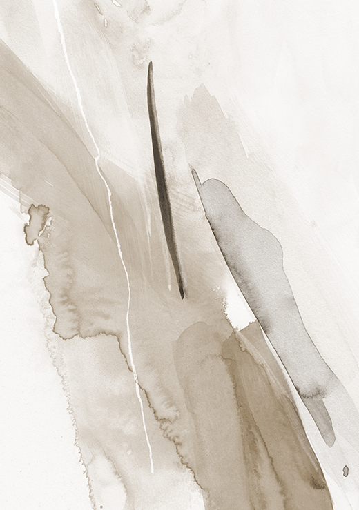 Brush Strokes No. 6 Neutral Tones - Nouveau Prints Brush Strokes No. 6 Neutral Tones - Nouveau Prints