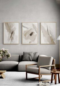 Brush Strokes No. 6 Neutral Tones - Nouveau Prints Brush Strokes No. 6 Neutral Tones - Nouveau Prints
