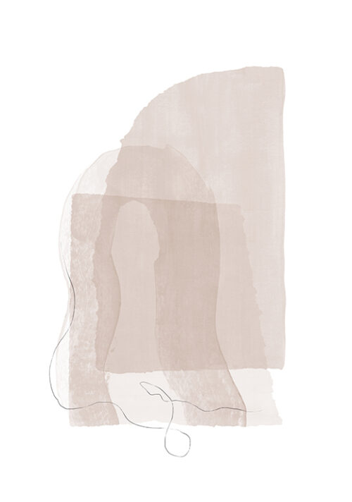 Fragments No. 1 Beige Tones - Nouveau Prints Fragments No. 1 Beige Tones - Nouveau Prints
