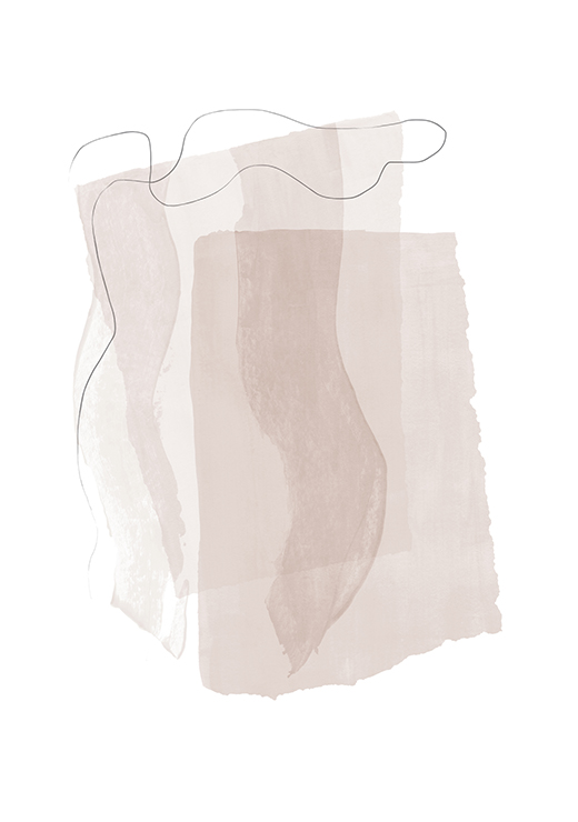 Fragments No. 2 Beige Tones - Nouveau Prints Fragments No. 2 Beige Tones - Nouveau Prints