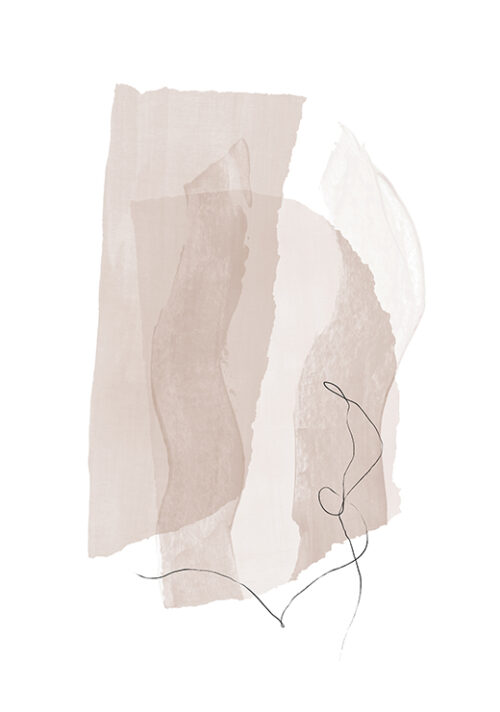 Fragments No. 3 Beige Tones - Nouveau Prints Fragments No. 3 Beige Tones - Nouveau Prints