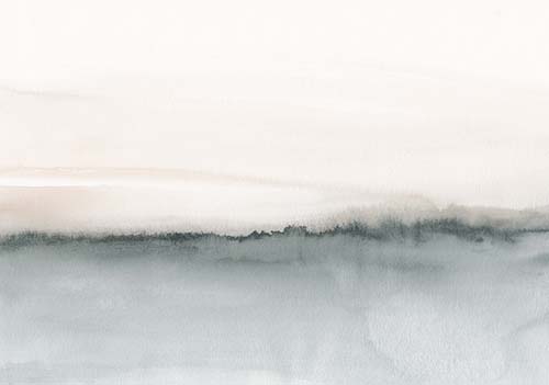 Watercolor Landscape No. 1 Soft Coral and Gray - Nouveau Prints Watercolor Landscape No. 1 Soft Coral and Gray - Nouveau Prints