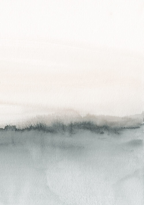 Watercolor Landscape No. 2 Soft Coral and Gray 2/2 - Nouveau Prints Watercolor Landscape No. 2 Soft Coral and Gray 2/2 - Nouveau Prints