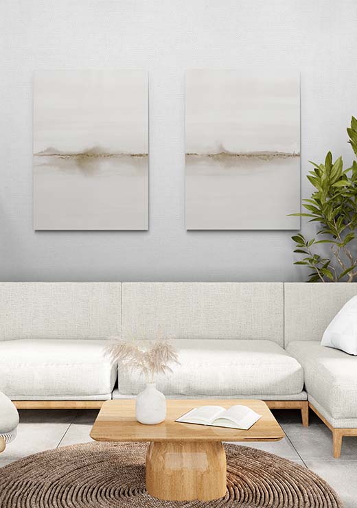 Watercolor Landscape No. 4 Beige Tones 2/2 - Nouveau Prints Watercolor Landscape No. 4 Beige Tones 2/2 - Nouveau Prints