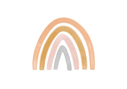 Watercolor Rainbow Orange - Landscape - Nouveau Prints Watercolor Rainbow Orange - Landscape - Nouveau Prints