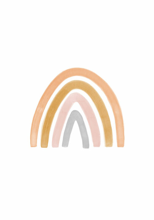 Watercolor Rainbow Orange - Portrait - Nouveau Prints Watercolor Rainbow Orange - Portrait - Nouveau Prints
