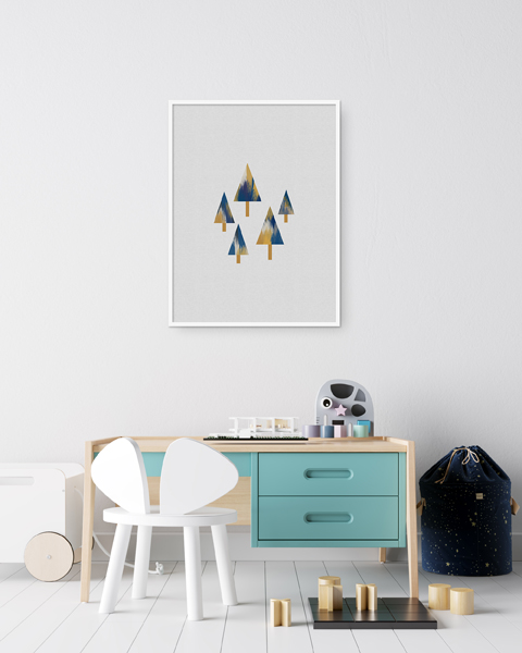 Trees Blue & Yellow - Orara Studio Trees Blue & Yellow - Orara Studio