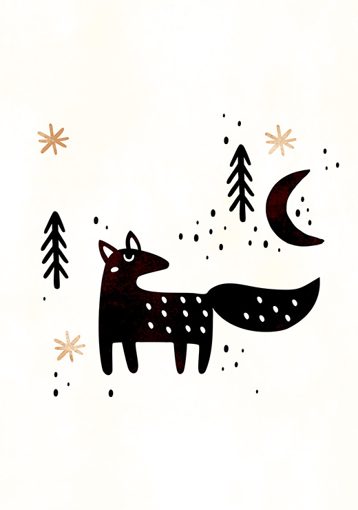 Little Winter Fox - Kubistika Little Winter Fox - Kubistika