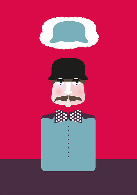 The Man With a Hat - Red - Dorte Bjørnung The Man With a Hat - Red - Dorte Bjørnung