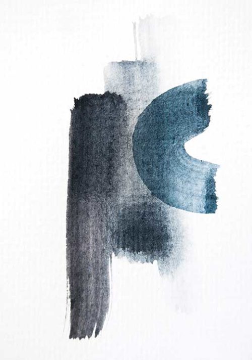 Aquarelle Meets Pencil - Blue Strokes - Studio Nahili Aquarelle Meets Pencil - Blue Strokes - Studio Nahili