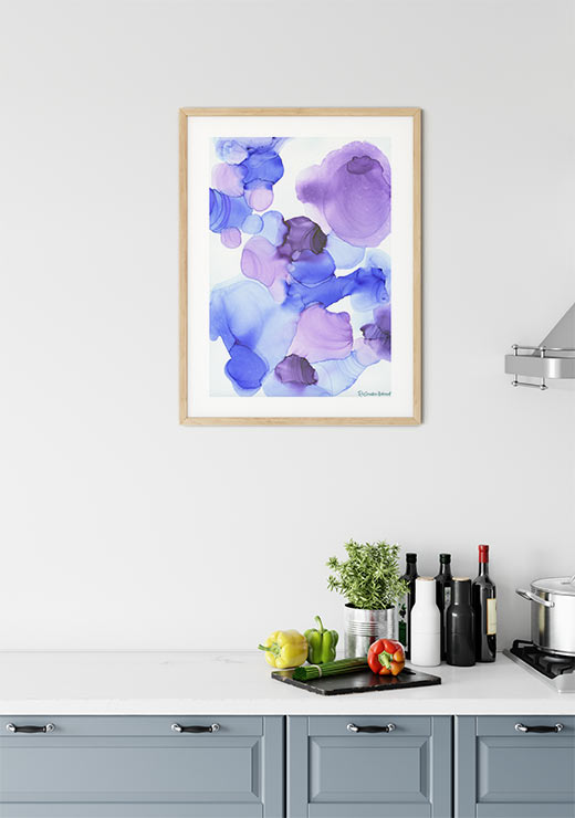 Purple Rings Blue - ReCreative Artwork Purple Rings Blue - ReCreative Artwork