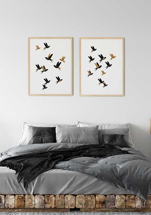 Origami Birds Collage - Orara Studio Origami Birds Collage - Orara Studio