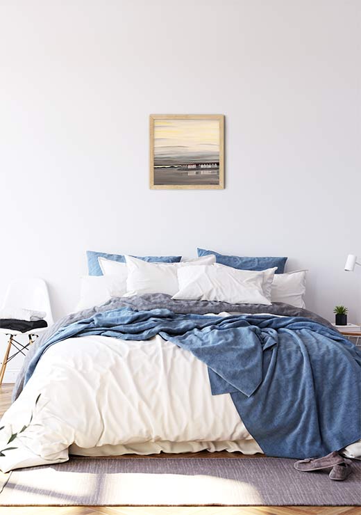 Seascape with Boat Huts - ARO Art Seascape with Boat Huts - ARO Art