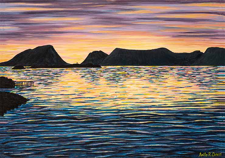 Summer Evening At The Coast - ARO Art Summer Evening At The Coast - ARO Art