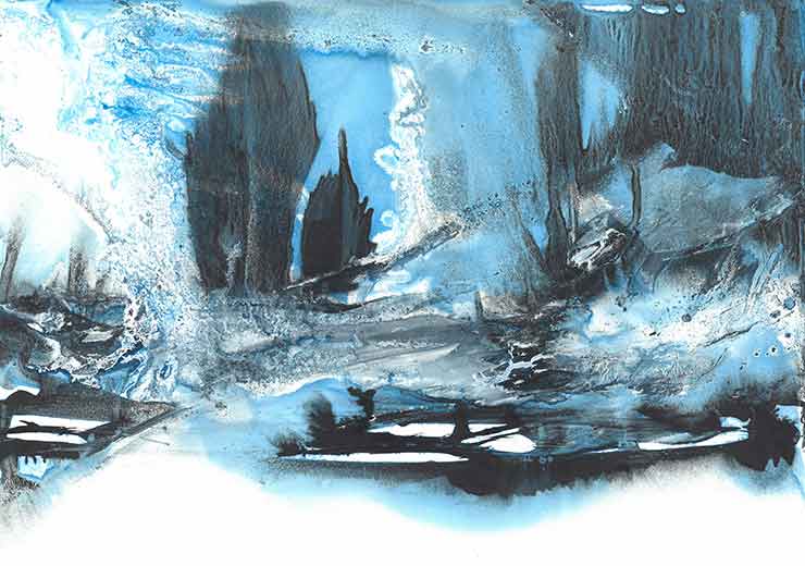 Blue Hour Touching the Cypresshill - Claudia Drexhage Blue Hour Touching the Cypresshill - Claudia Drexhage