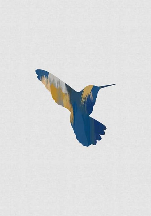 Hummingbird Blue & Yellow II - Orara Studio Hummingbird Blue & Yellow II - Orara Studio