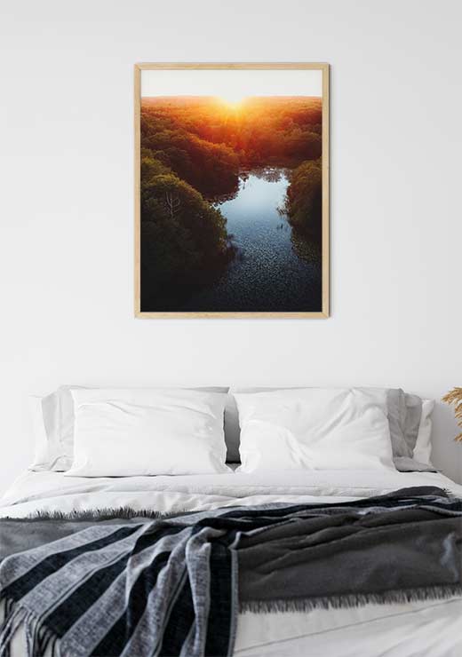 Sunset over the Forest Lake - Gustav Mørch Sunset over the Forest Lake - Gustav Mørch
