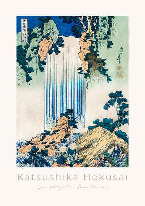 Yoro Waterfall in Mino Province - Katsushika Hokusai Yoro Waterfall in Mino Province - Katsushika Hokusai