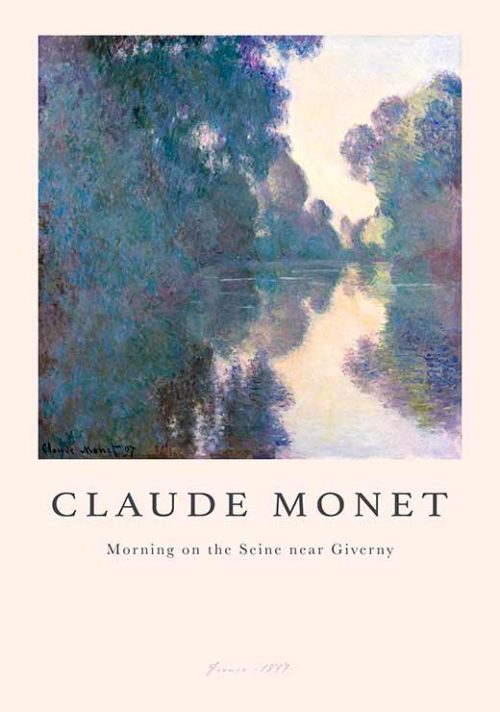 Morning on the Seine Near Giverny - Claude Monet Morning on the Seine Near Giverny - Claude Monet