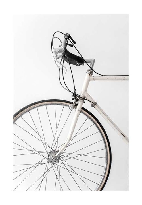 White Minimal Bicycle LOVE - Studio Nahili